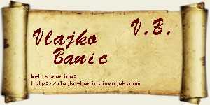 Vlajko Banić vizit kartica